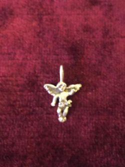 Sterling cherub charm