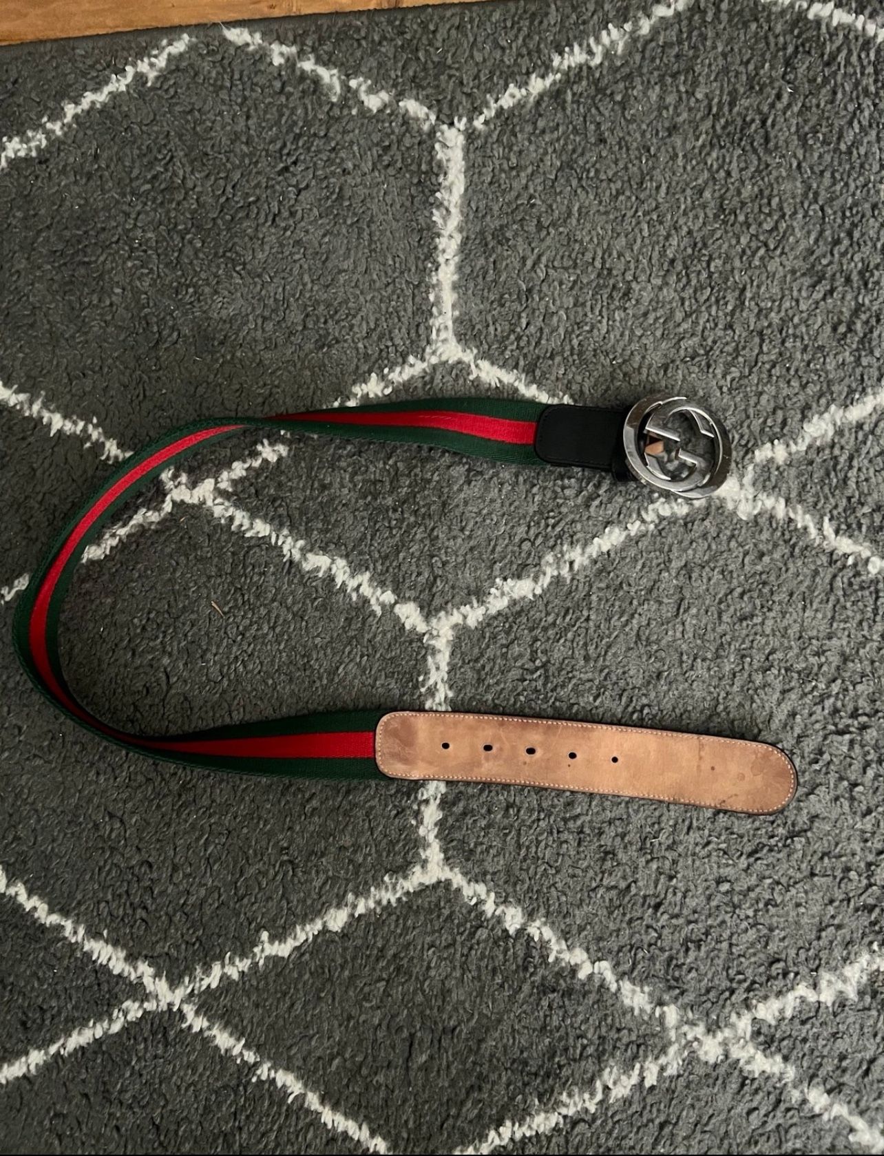 Gucci Web Belt Sz 28 Authentic