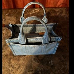 Coach Mini Denim Cargo Tote 20