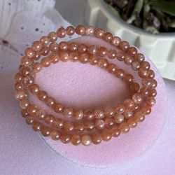 5.7mm Sunstone Necklace  (20 in )