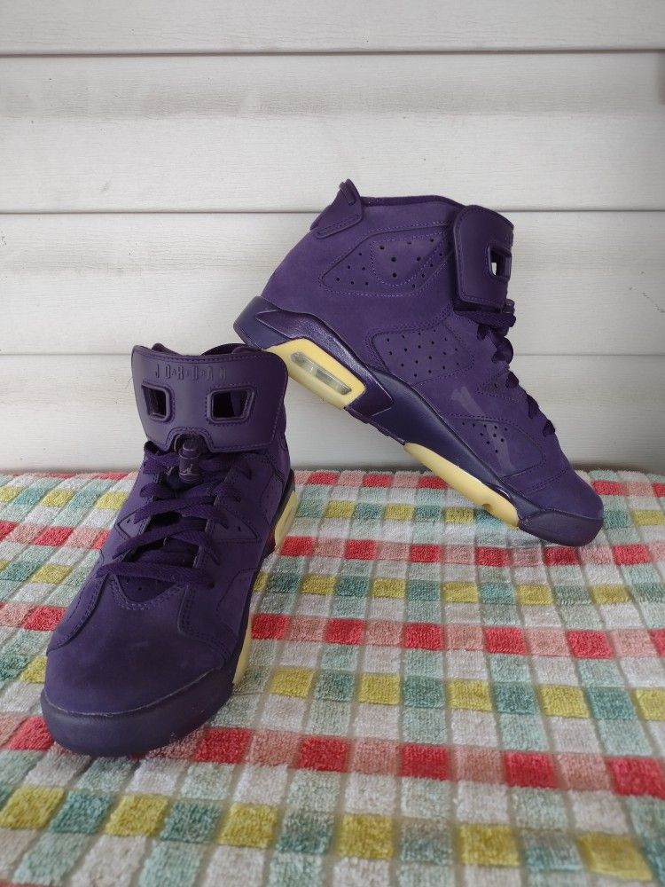 Girl's Kid Air Jordan Retro GG 'Purple Dynasty' Youth Sneakers