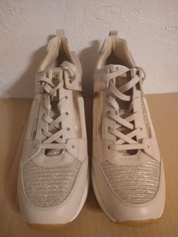 Michael Kors Georgie Mixed-Media Trainer 8M Women Shoes