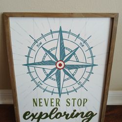 ✨️🌊🧭Nautical and Adventure-themed Never Stop Exploring Wall Art🌊✨️