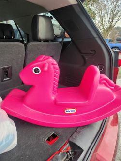 Pink Rocking Plastic Horse