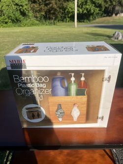 Seville Bamboo Plastic Bag Organizer