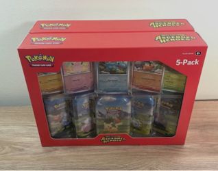 Pokémon Mega Ascended Heroes 5-Pack tin Box set trading cards