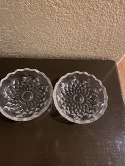 Two beautiful crystal small bowls
