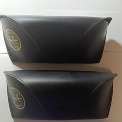 Bundle Of 2 New Ray Ban Black Semi-Soft Large Sunglasses Cases Only