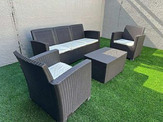 ✨ Juego de Muebles de Patio Moderno — 5 Piezas (+ Cojines) ✨