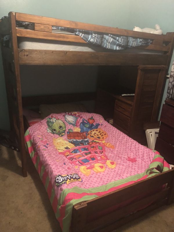 Solid Wood Bunk Beds With Desk For In Saint Hedwig Tx Offerup Solid Wood Bunk Beds With Desk