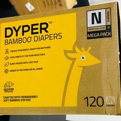 Dyper Bamboo Diapers Healthy 120 Ct