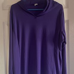 Ladies Purple Sport-Tek Long Sleeve Hoodie Size 3XL