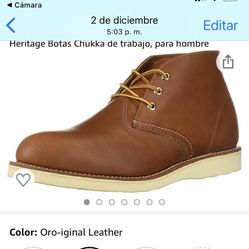 SIZE 9 RED WING THE CHUKKA COOPER ROUGH AND TOUGH LEATHER SOFT TOE BOOTS BRAND NEW