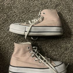 Pink Platform Converse Womens 5