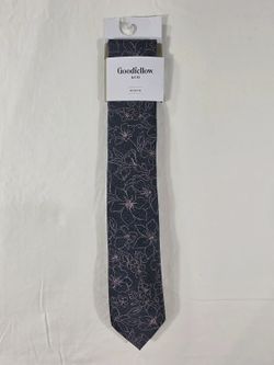 Goodfellow & Co Charcoal Navy Floral Men's Necktie NWT