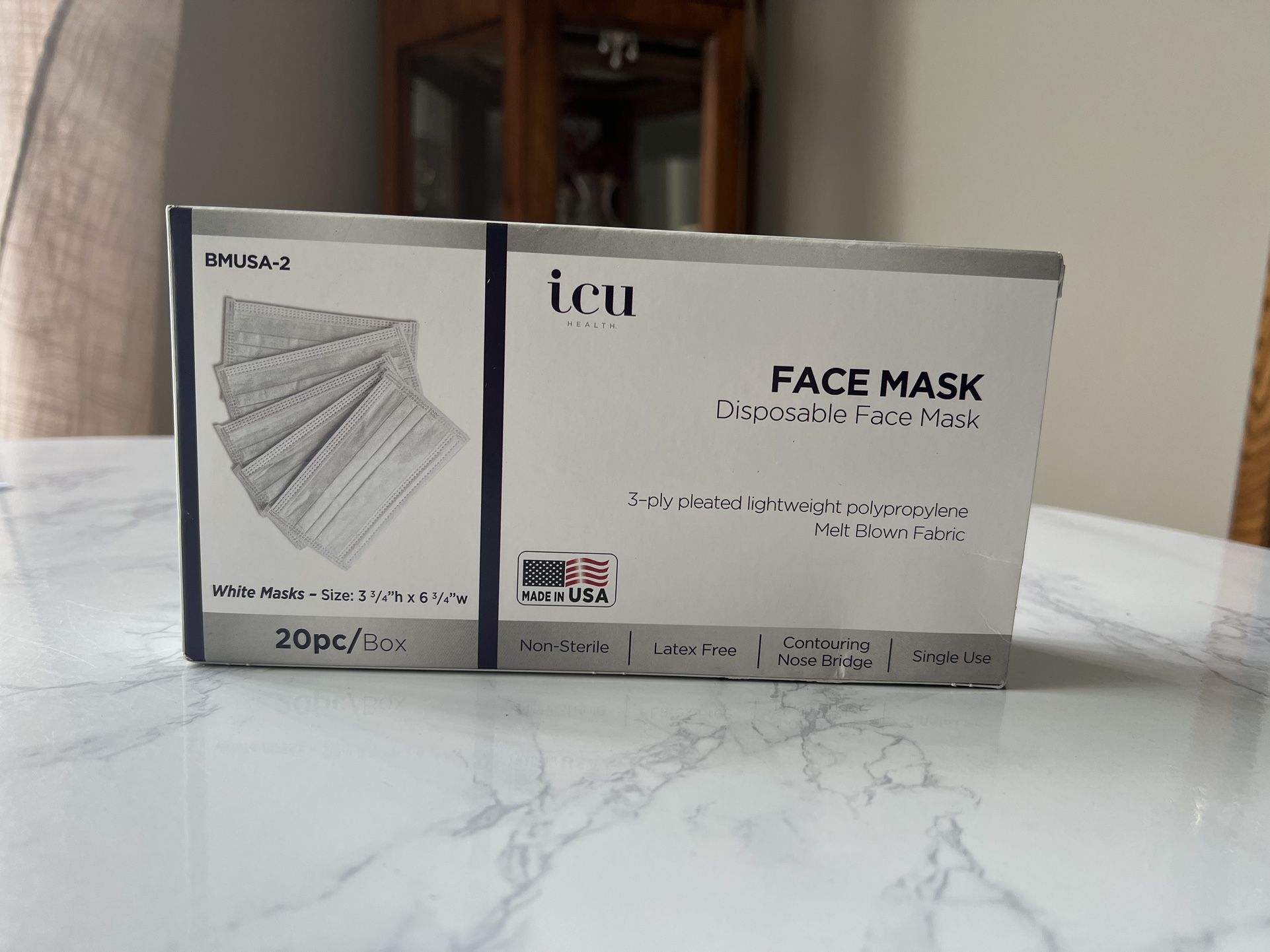 1 Box Of 20 Face Masks - New