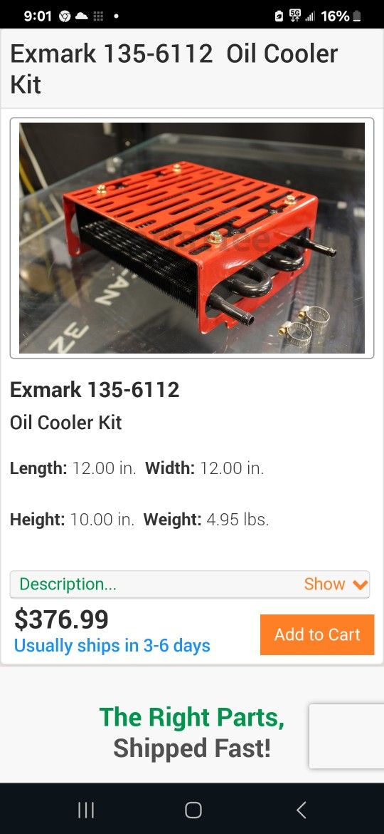 Oil Cooler Kit Brand New