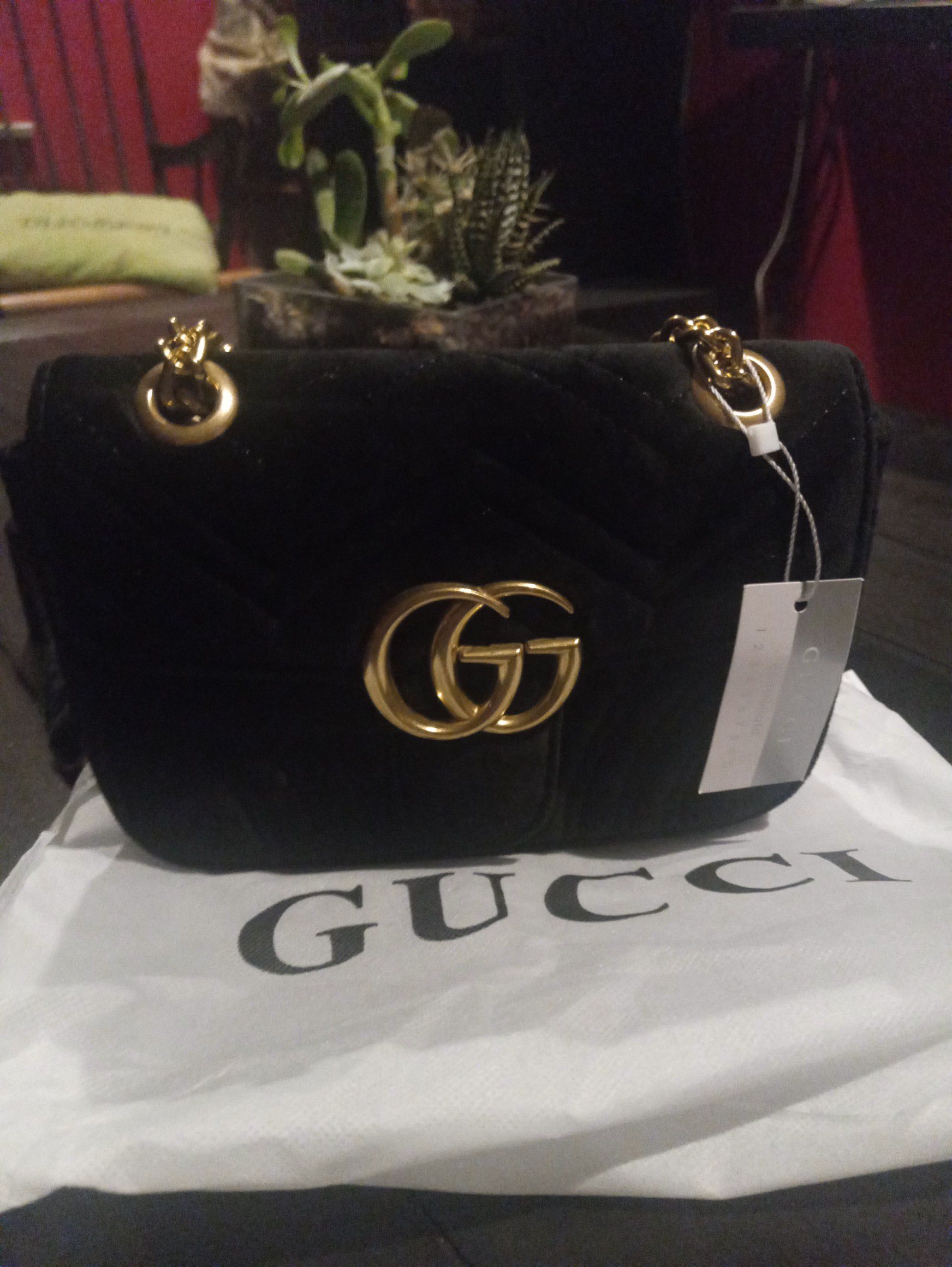Gucci bag $450 no returns I don't think is authentic but she'll never tell.