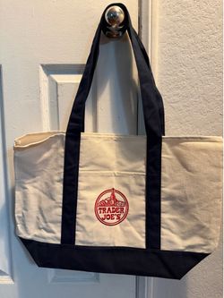 Trader joe navy blue tote