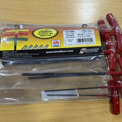 Bondhus 13189 Metric Ball/Hex T-Handles New ( missing 3mm) set of 7.