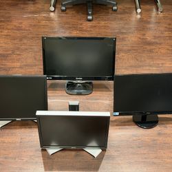 Office Monitor Bundle – 2 Dell, 1 ViewSonic & 1 AOC + Cables & 1 Keyboard / 1 Mouse | All Tested & Working!