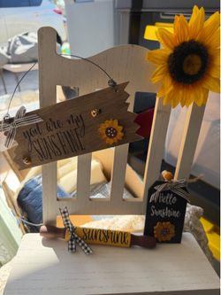 Sunflower Wood Decor
