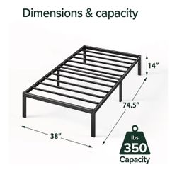 New 14” Twin Metal Platform Frame 