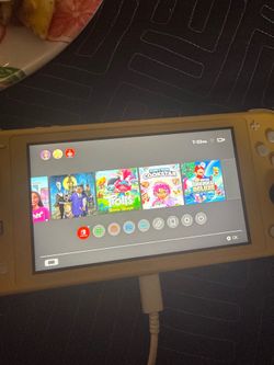 Nintendo switch in yellow