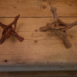 2 X Vintage Plant Risers