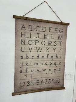 Large Alphabet Wood And Canvas Wall Art 