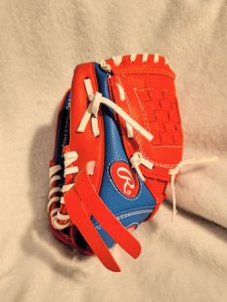 Rawlings Players Series Red White And Blue Kids T Ball Glove 