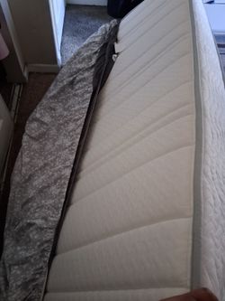 White twin bunk beds mattress are almost new