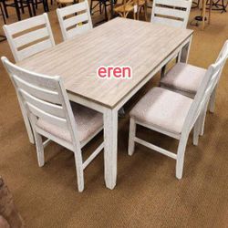 👌Skempton Dining Set🪑5 Piece Price!! (Table+4  Chairs)🏡