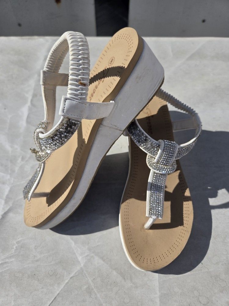White Women Wedges