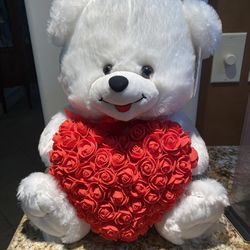 Teddy Bear With Red Roses