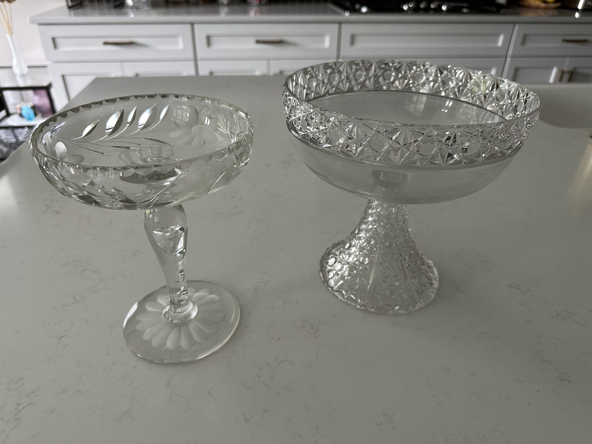 Antique Uranium Glass Bowls