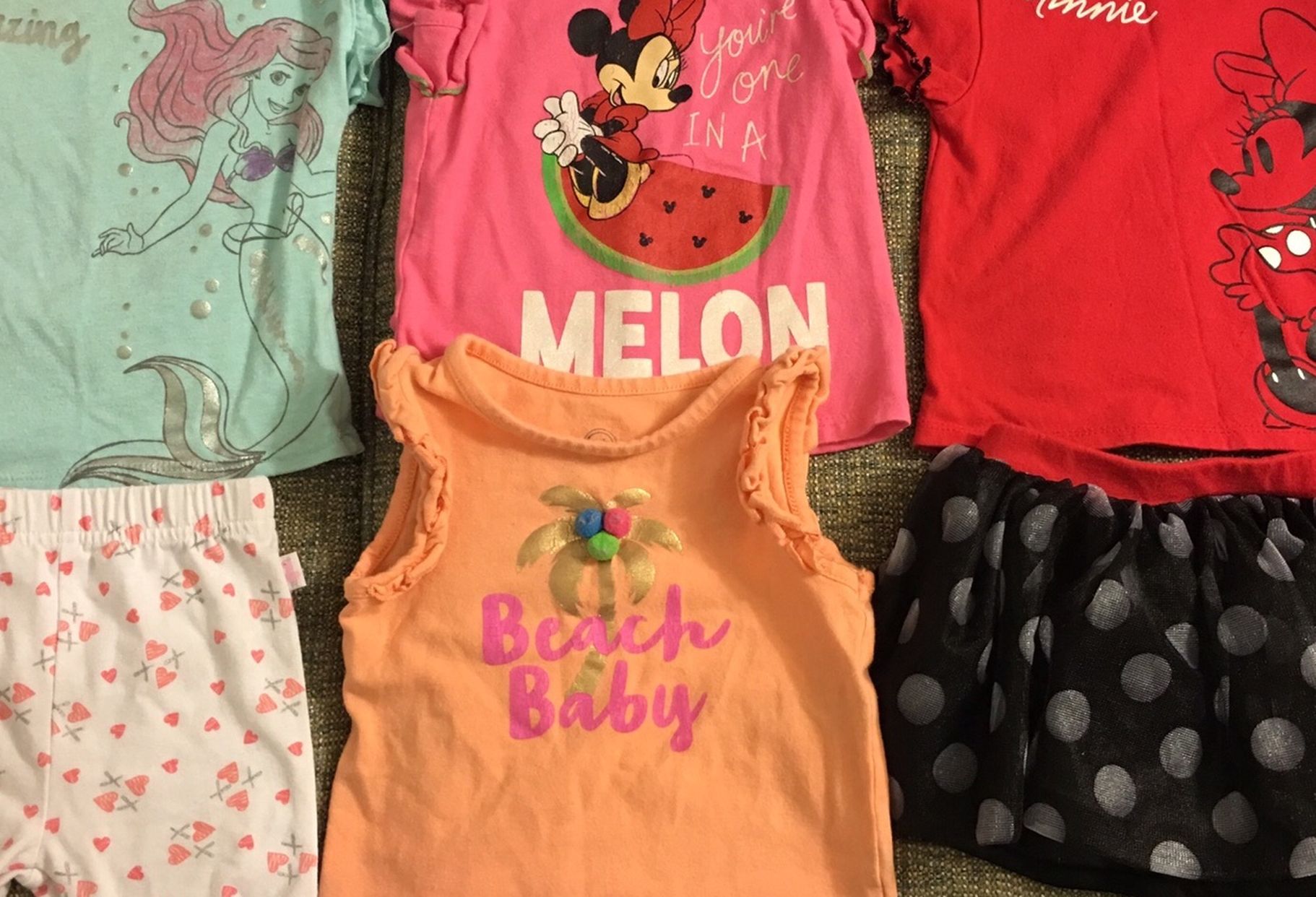 Toddler Girl T-shirt’s Tutu Dress Disney 12-18 Months Lot