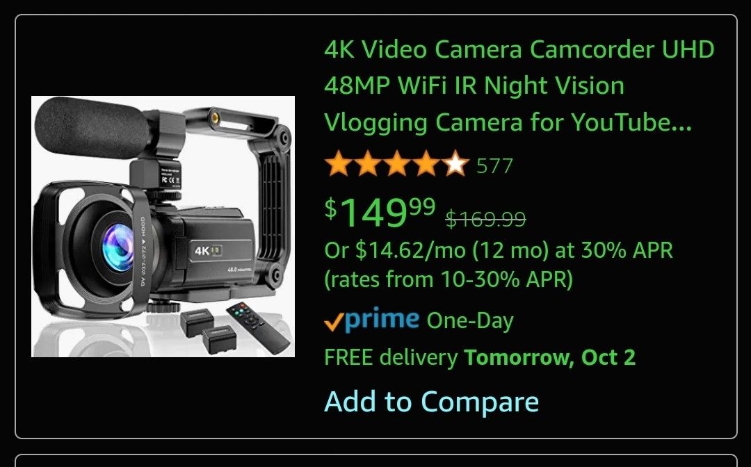 4k Video Camera