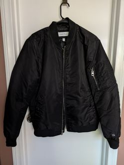 Calvin Klein Black Bomber Jacket Size M