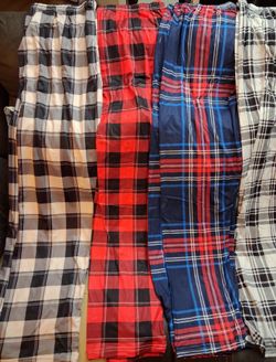 New 4-pack plaid pajama pants