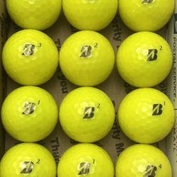 12 Bridgestone E6 Soft Yellow Golf Balls 5/4a Lot D190