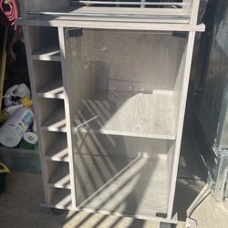 Wayfair Glass Door Bar Cart with Six Wine Cubbies and 2-shelfs