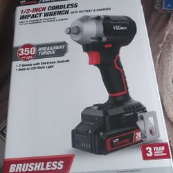 Brand New Hyper Tough 1/2 Inch Cordless Impact Wrench 