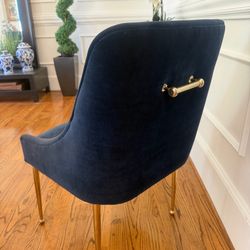 2 Navy Anthropologie Elowen Chairs