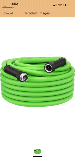 DEWENWILS Garden Hose 50 ft x 5/8", Water Hose with Swivel Handle, Heavy Duty, Lightweight, Flexible Hose for Plants, Car, Yard, 3/4 Inch Solid Fittin