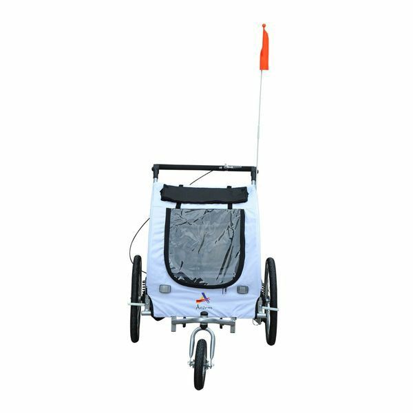 Elite II 2-In-1 Pet Dog Bike Trailer and Stroller with Suspension