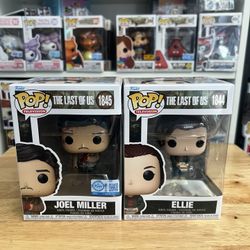 EXC Joel Miller & Ellie Williams Last of Us Funko Pops #1844 #1845 Video Games