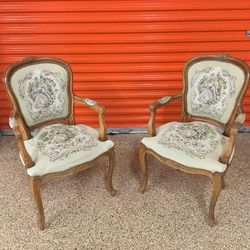 Two Vintage Chateau D’Ax Louis XV Style Armchairs - Will Deliver