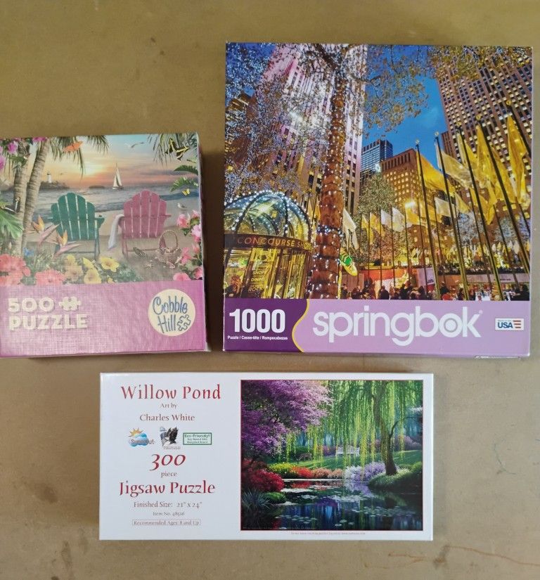 3 Puzzles ($2 Each Or $5 For All Three)