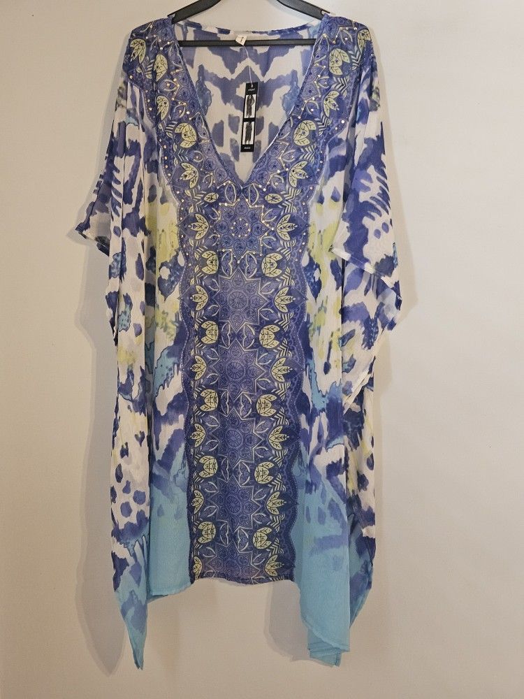 BIJOUX TERNER CHIFFON BEACH COVERUP